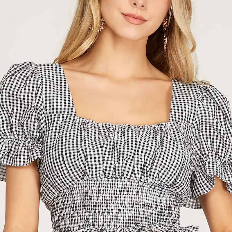 Gingham Girlie Top