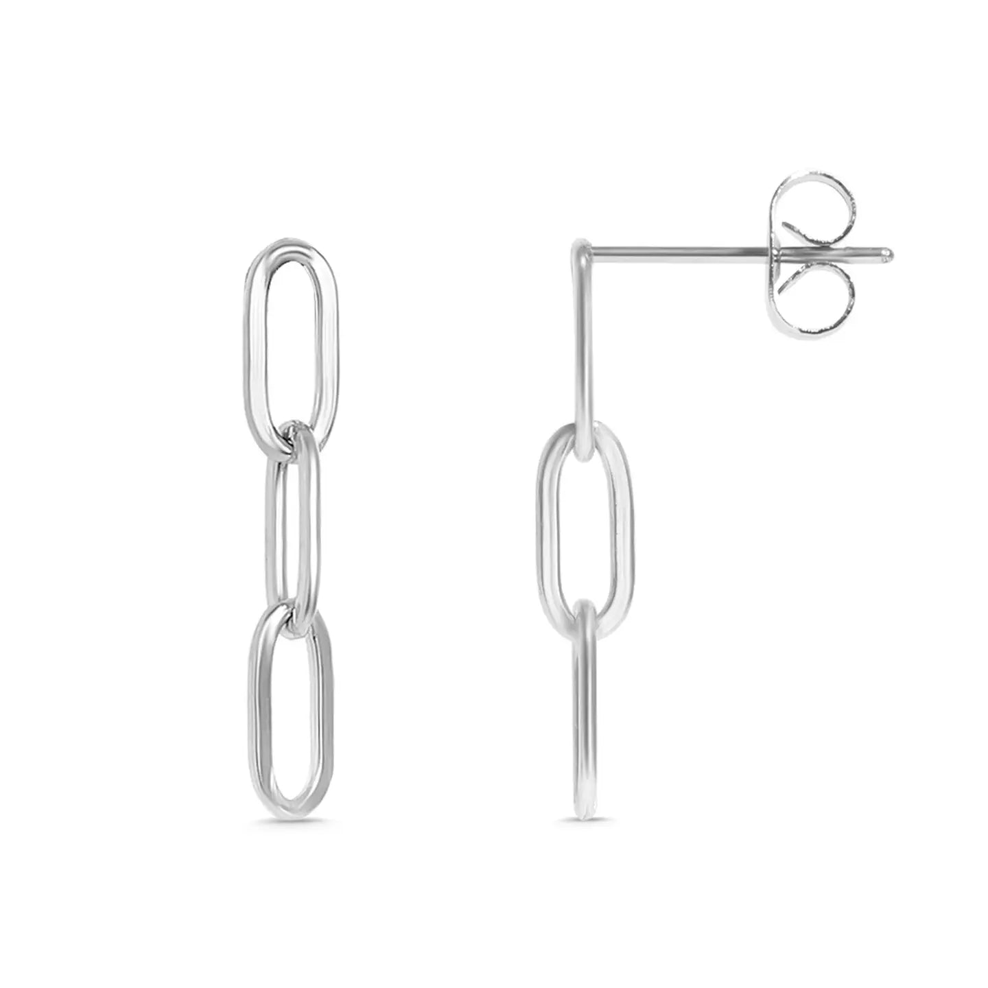 Paperclip Link Earrings