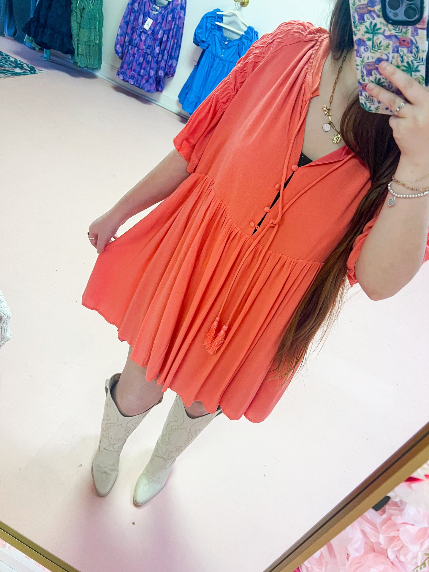Coral Crushin' Dress
