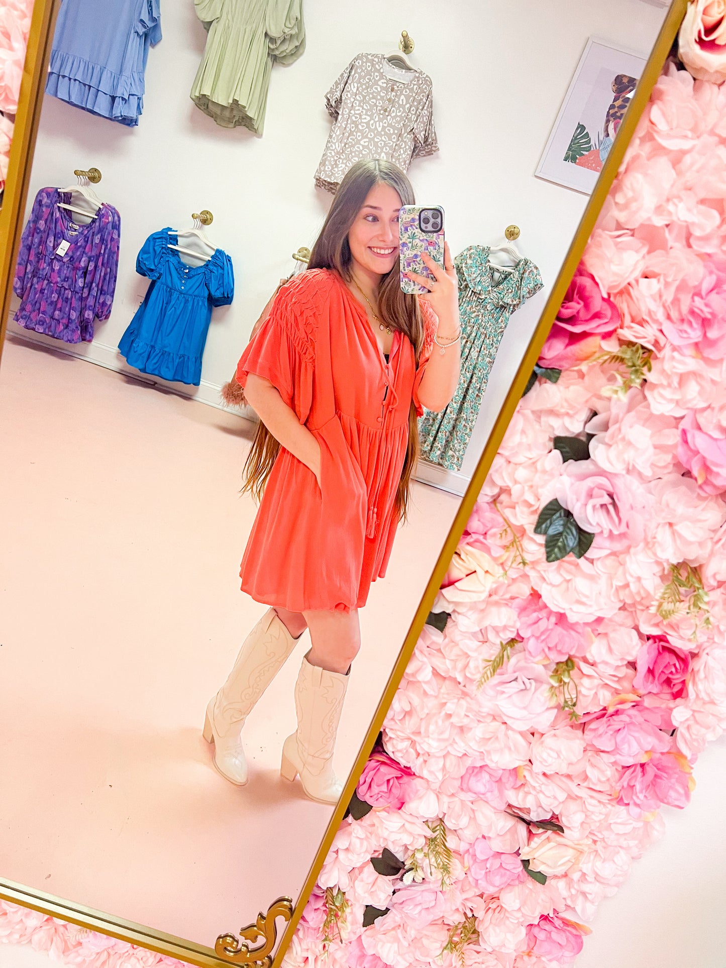 Coral Crushin' Dress