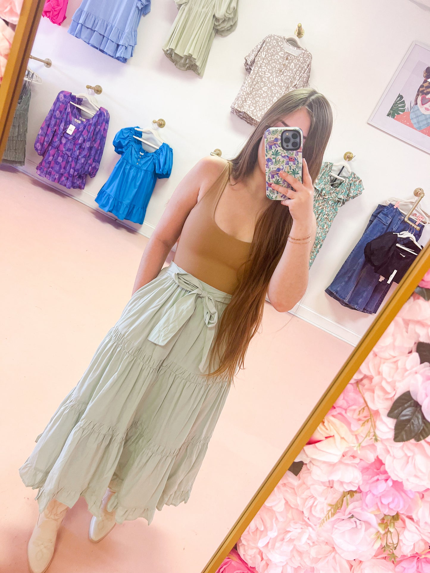 Sweet Sage Maxi Skirt