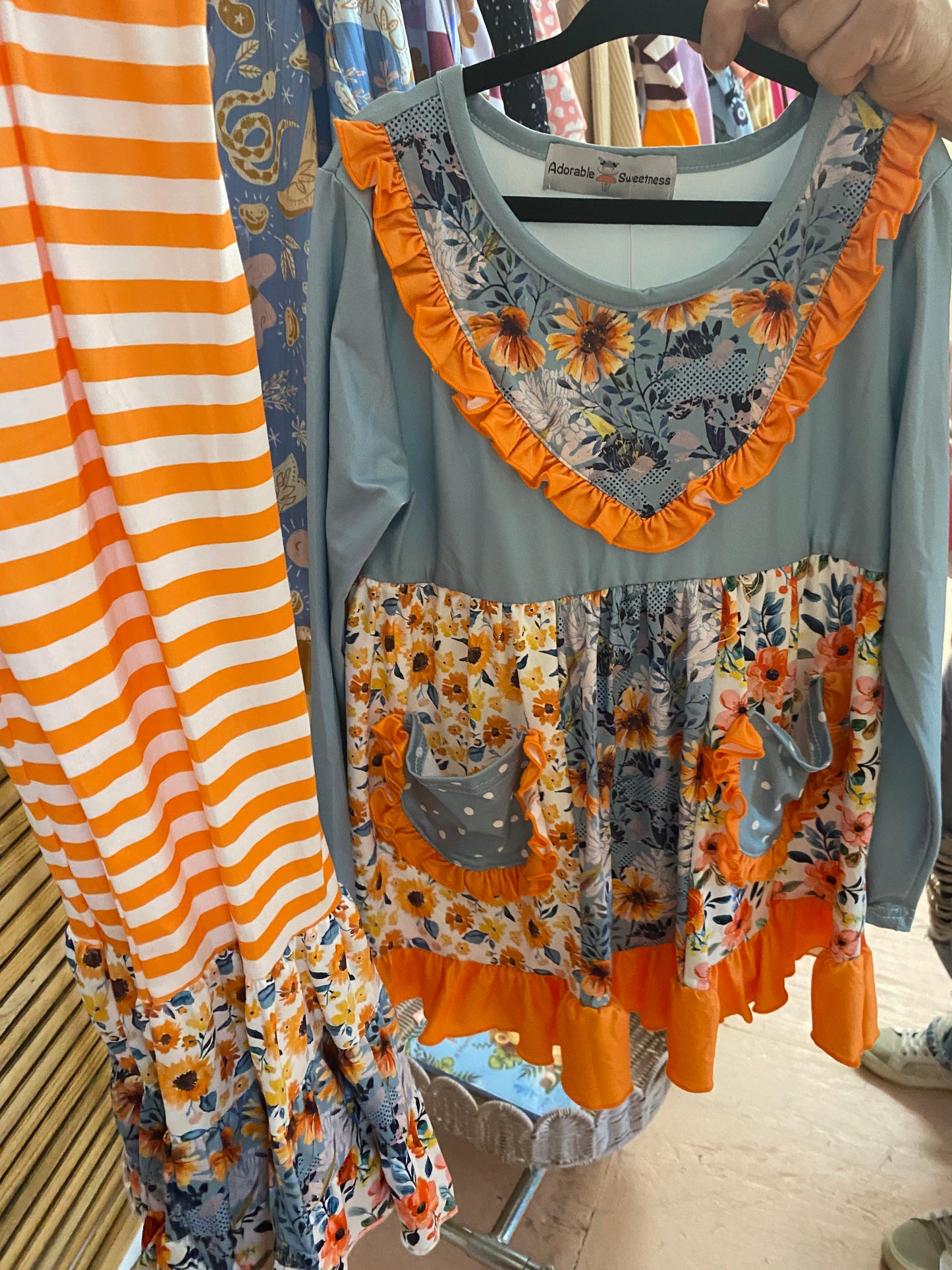 Fall Floral Ruffle Set