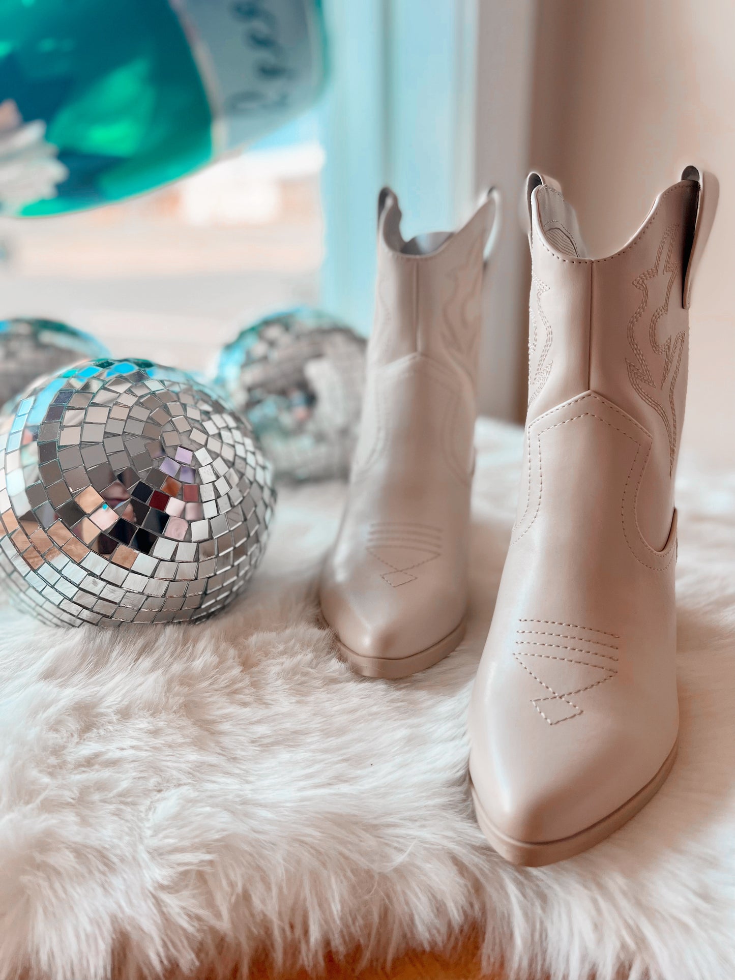 Blazing Embroidered Bootie - Cognac