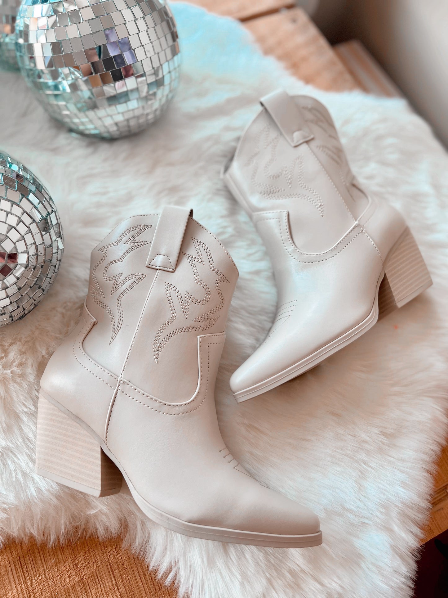 Blazing Embroidered Bootie - Cognac
