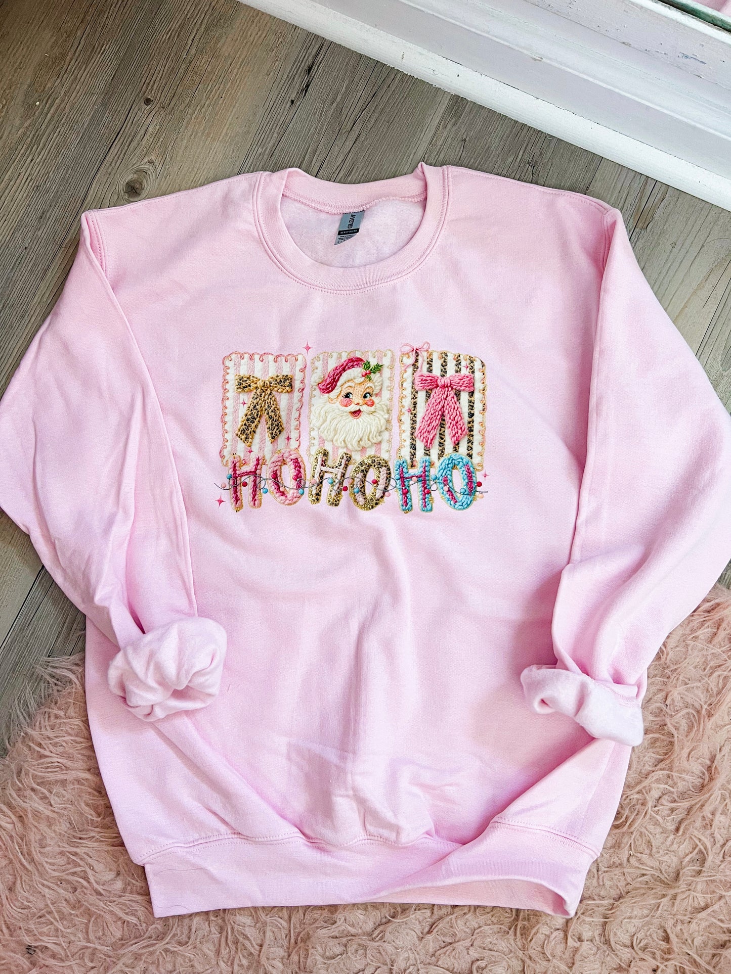 Ho Ho Ho | Faux Yarn Crewneck