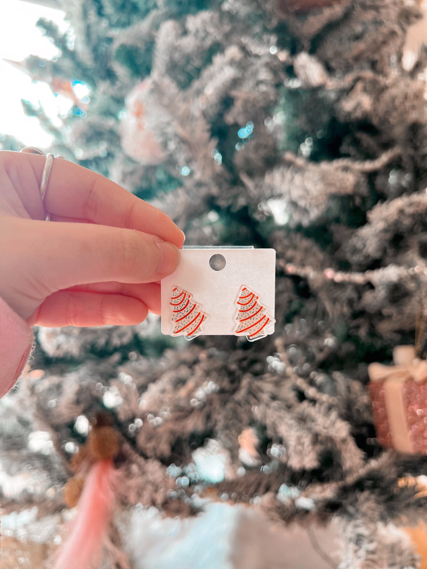 Christmas Cake Stud Earrings