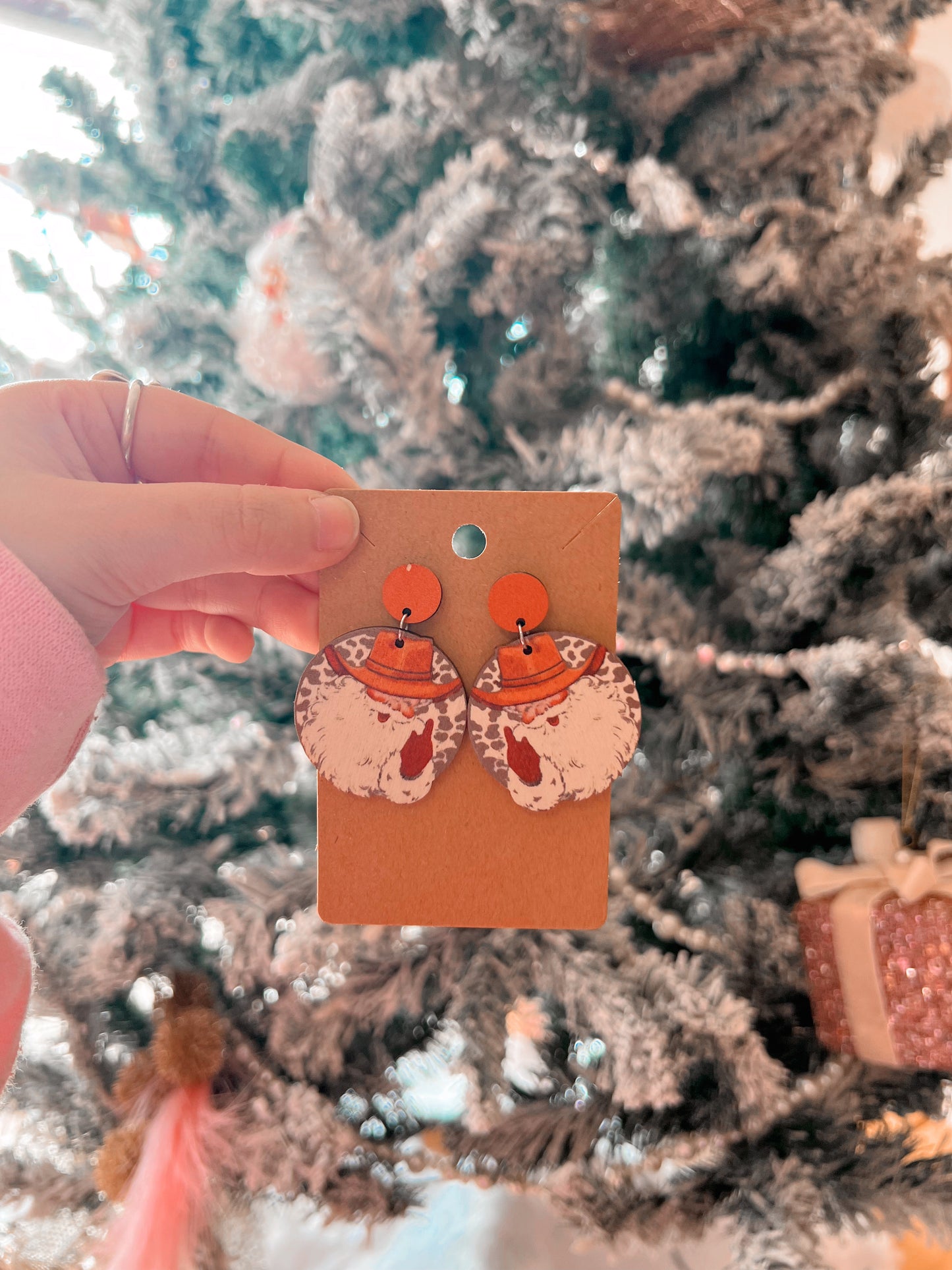 Cowboy Santa Earrings