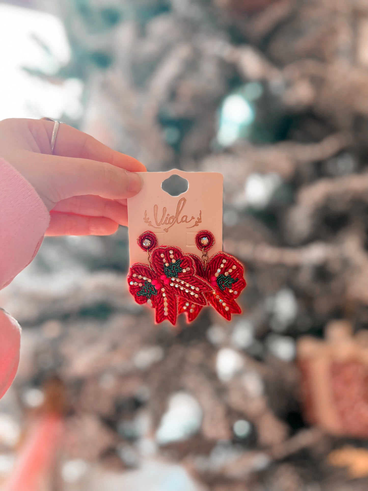 Jolly Bow Beaded Earrings