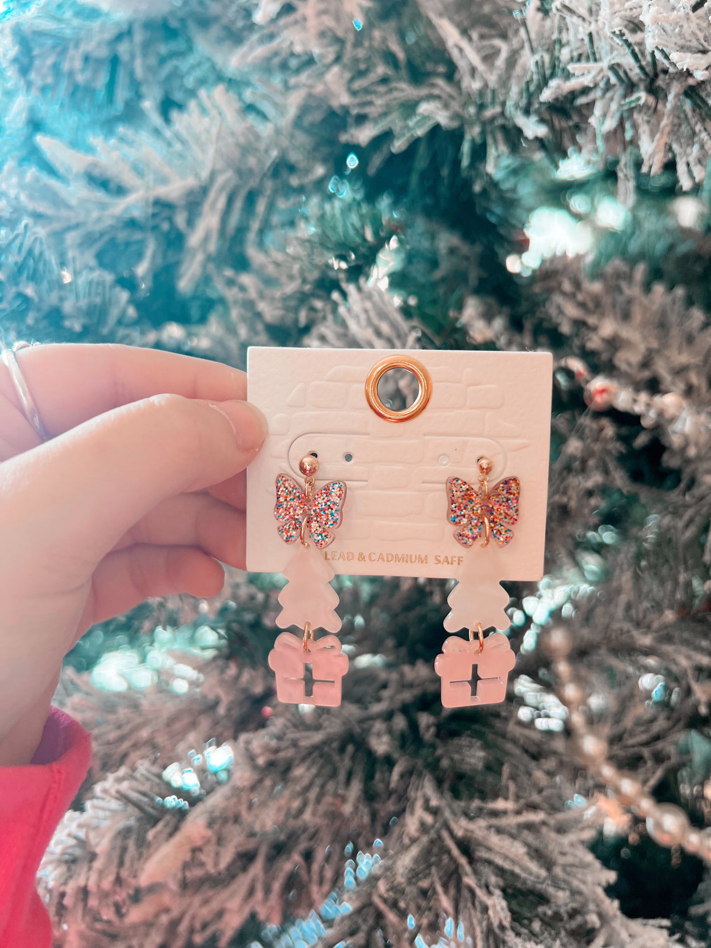 Christmas Present Dangle Earrings