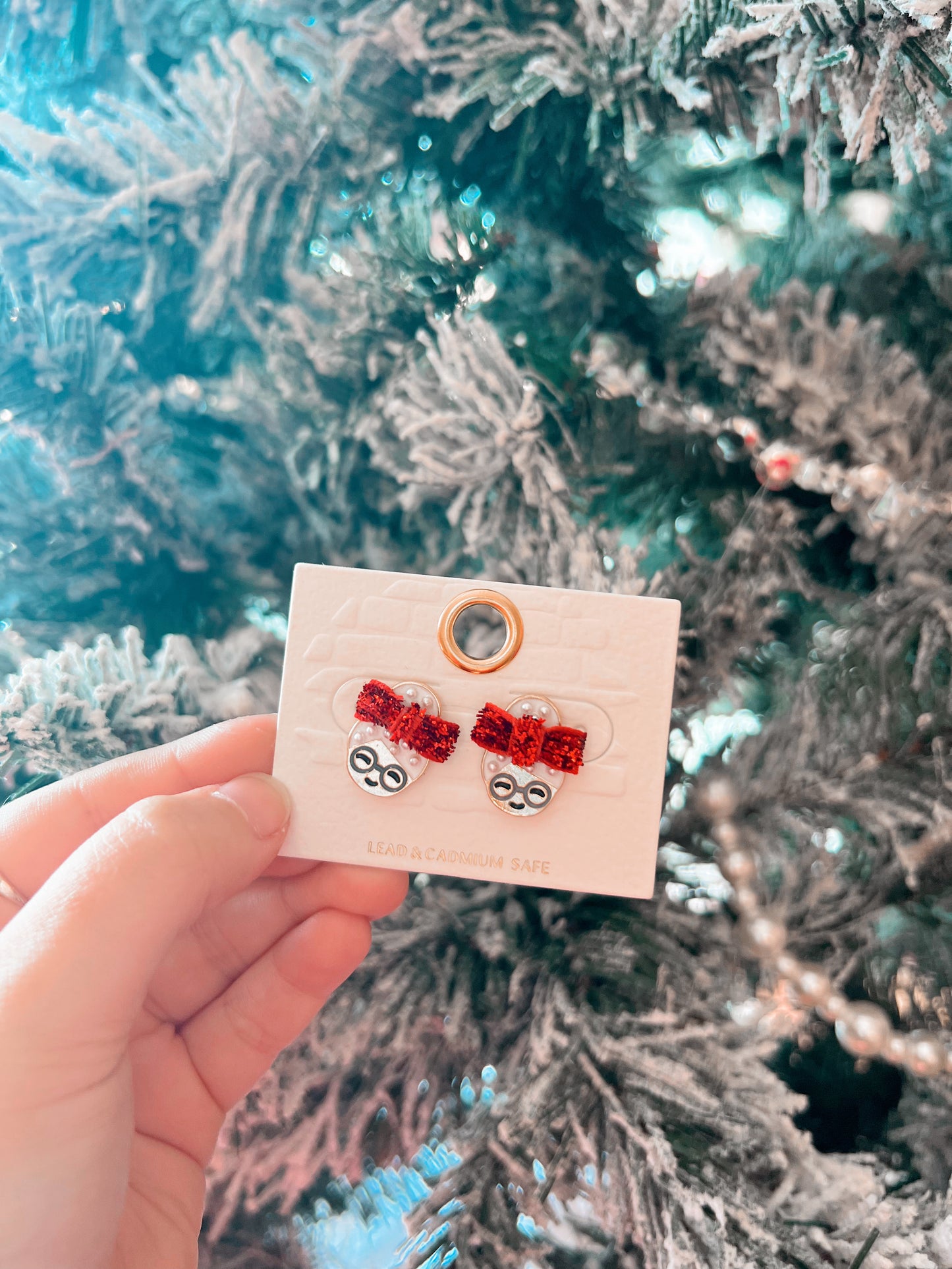 Mrs. Claus Stud Earrings