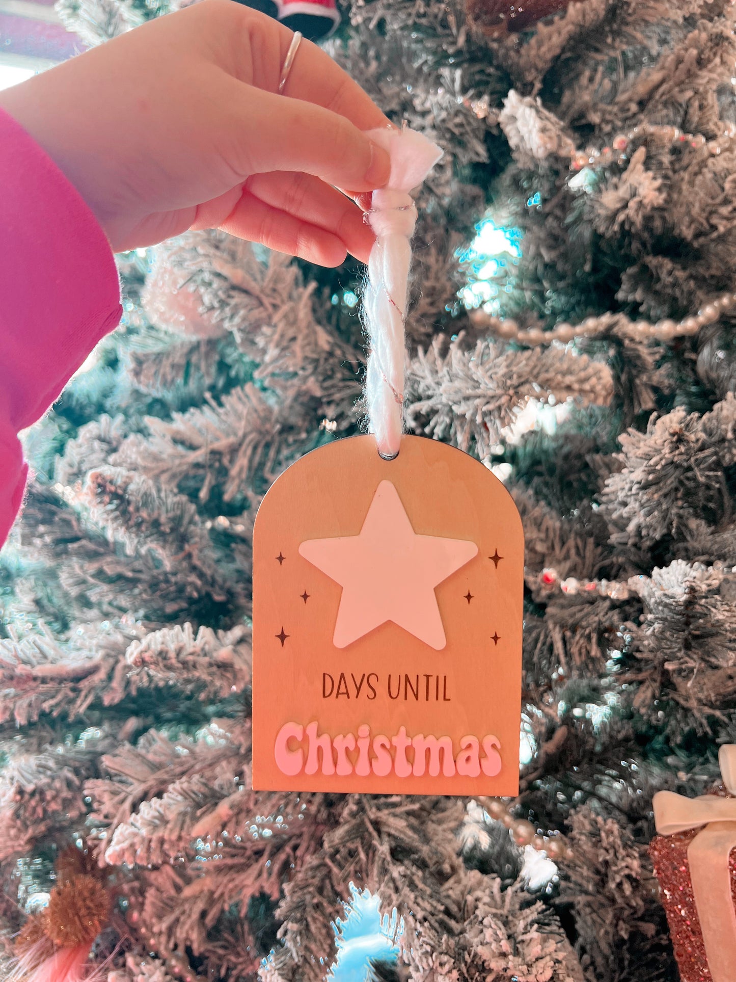 Days Until Christmas White Board Ornament