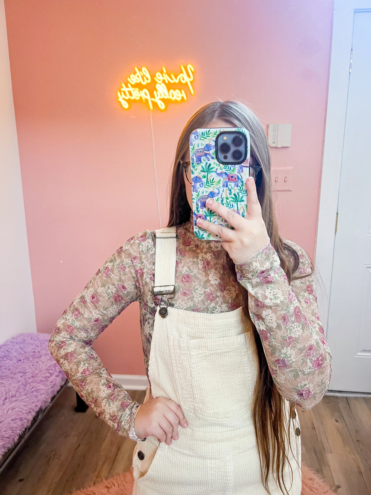 Floral Sheer Long Sleeve