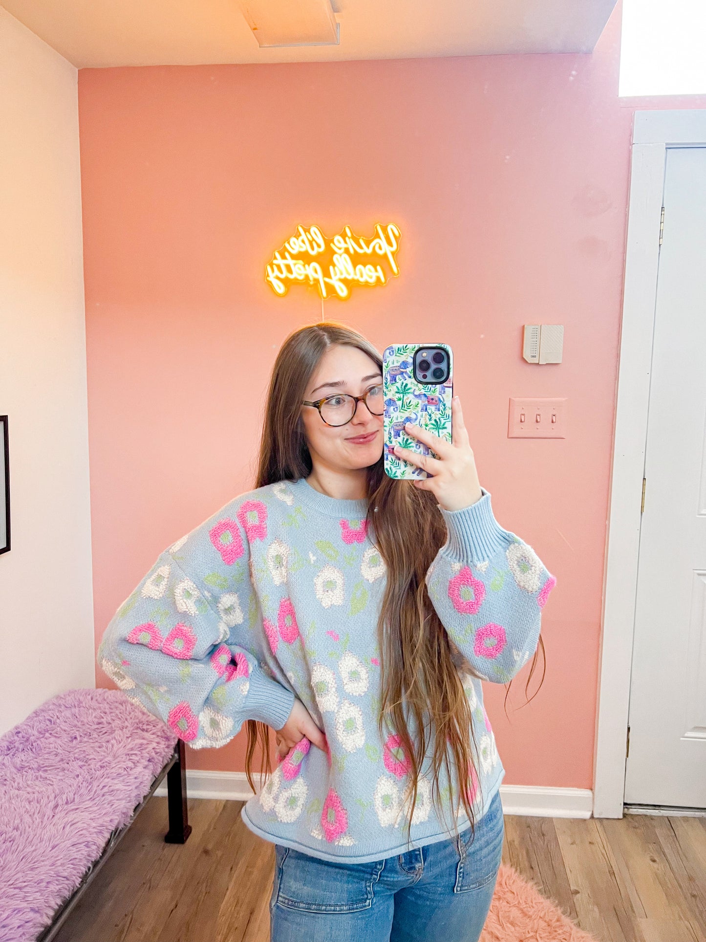 Petal Poise Sweater