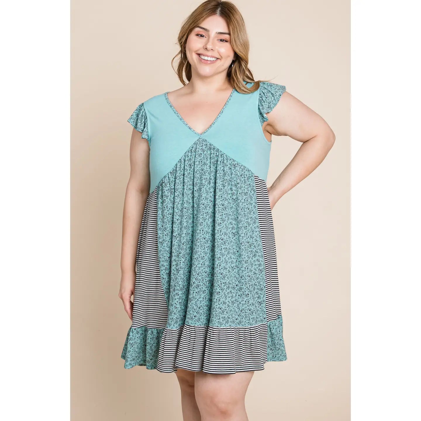 Plus - Floral Harmony Dress