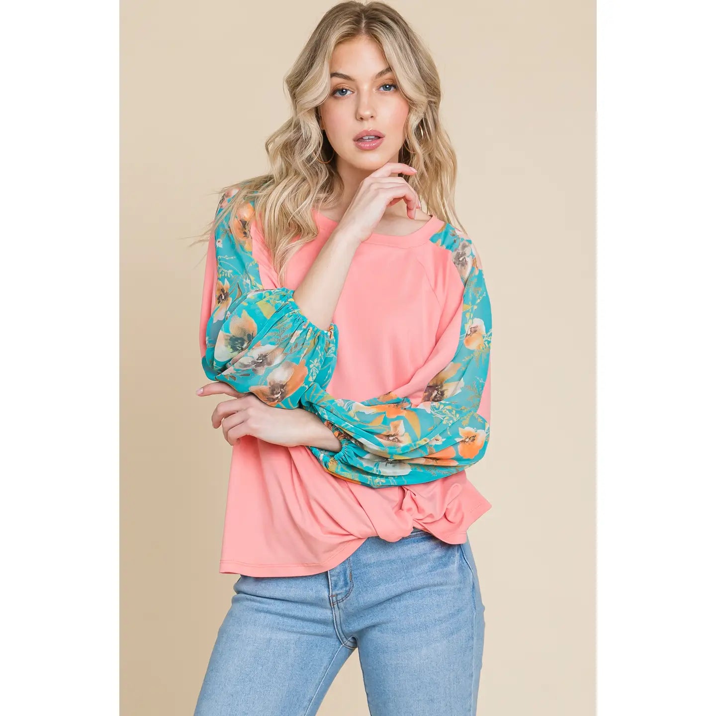 Plus - Coral Crush Top