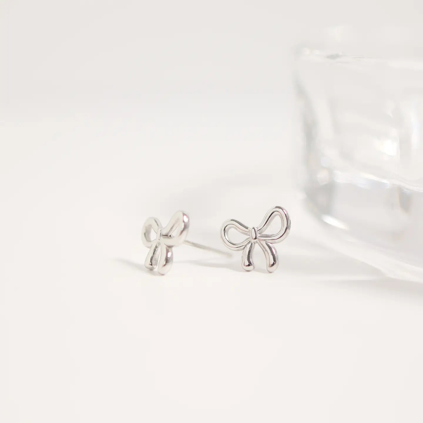 Bow Stud Earrings | 18k Gold Stainless Steel