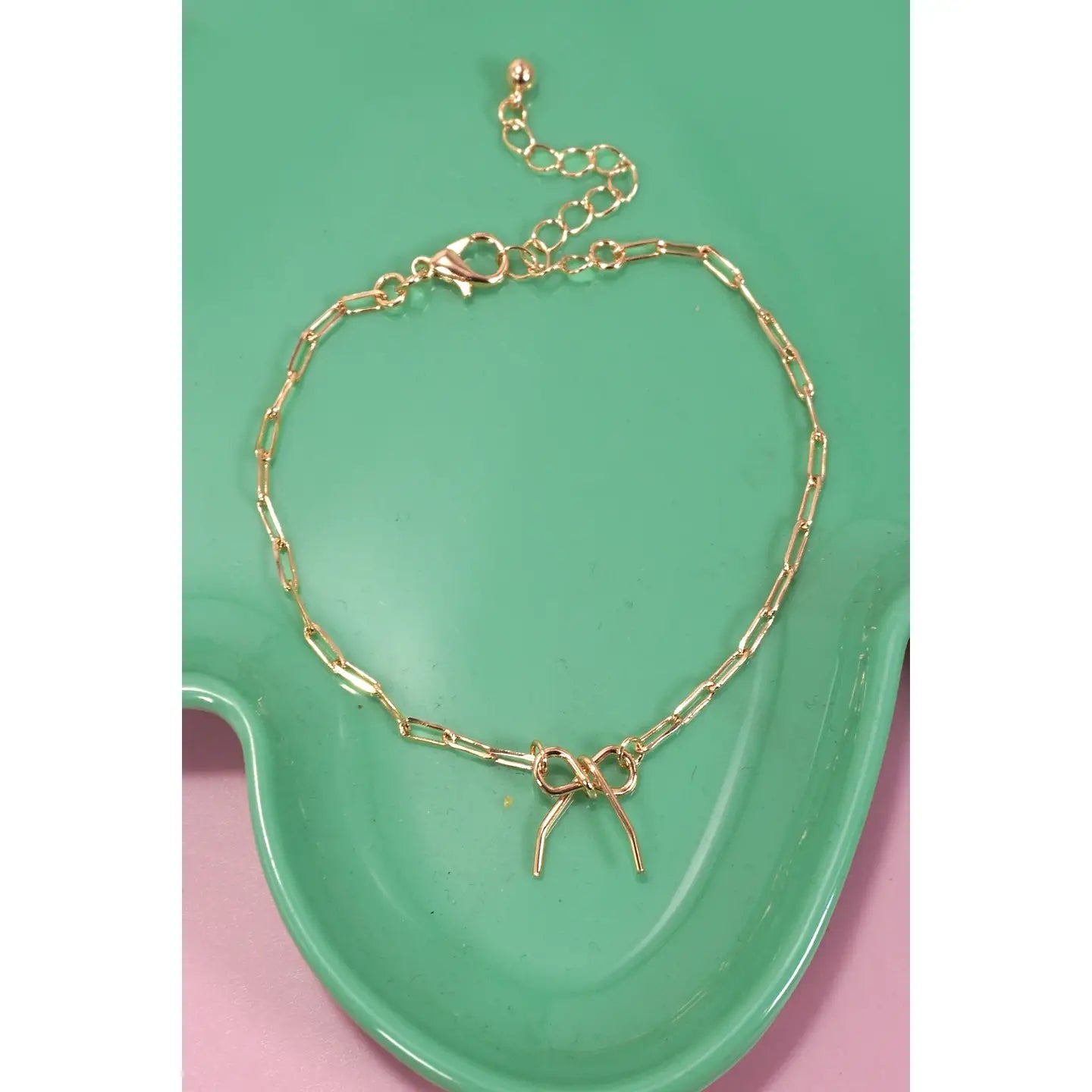 Bow Paperclip Bracelet