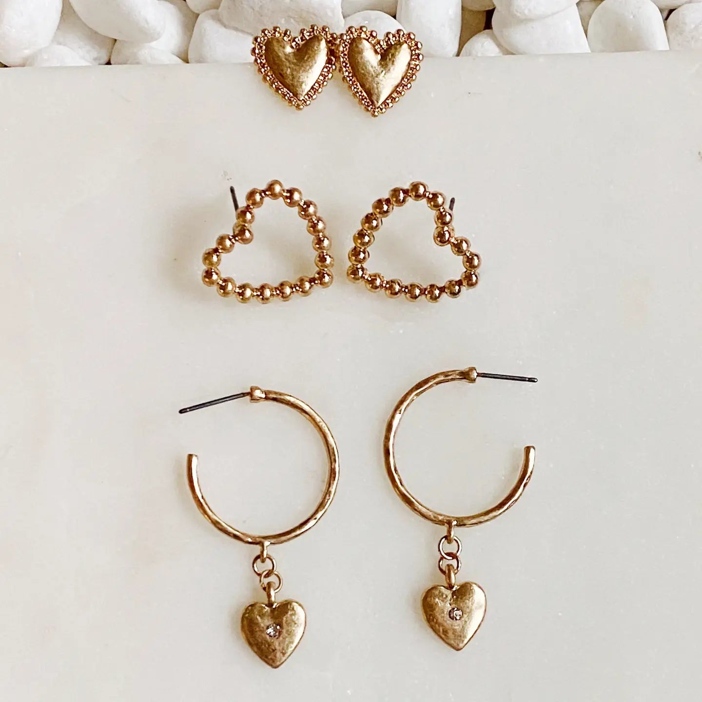 Perfect Heart Earring Set