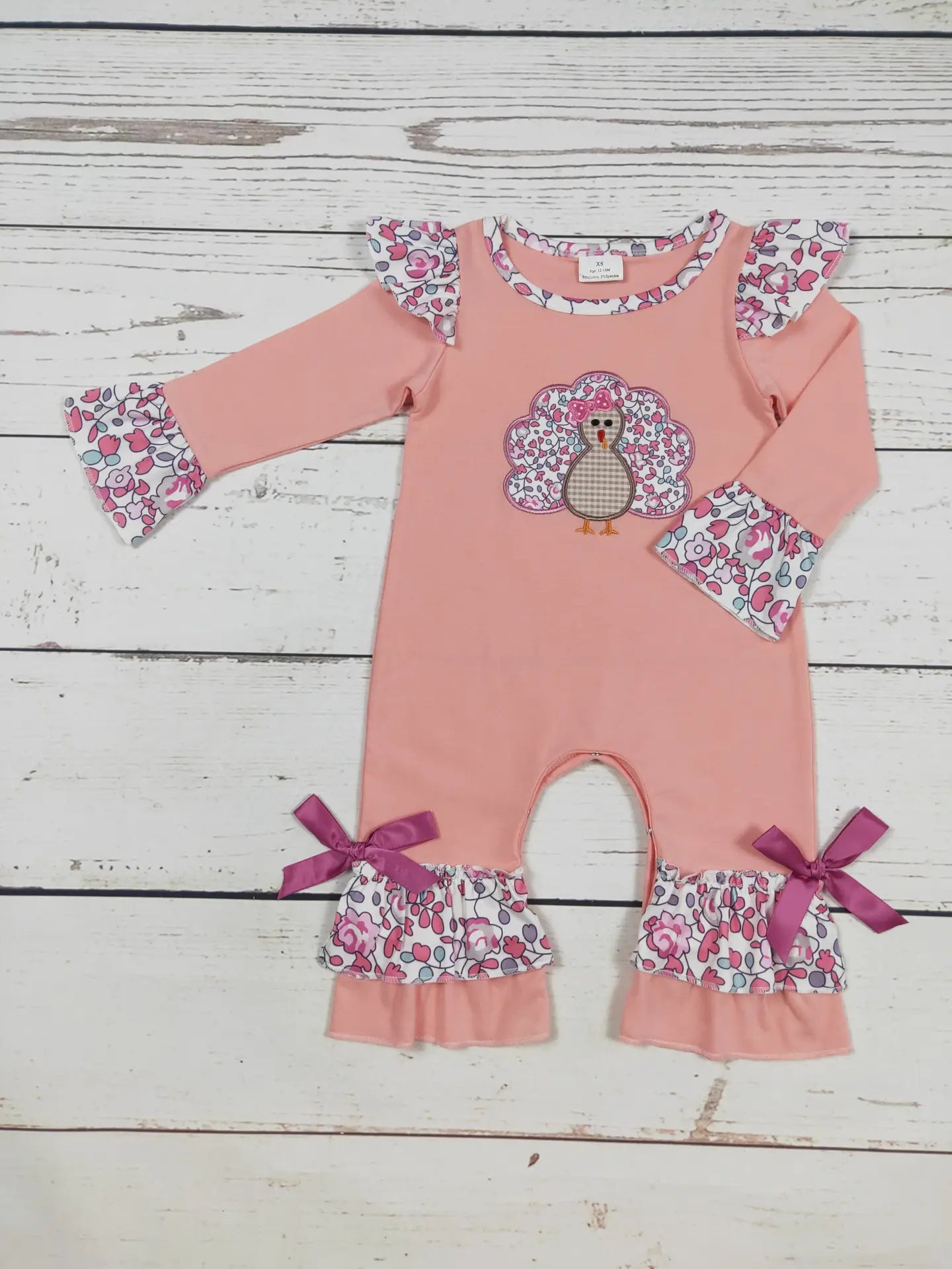 Floral Turkey Romper