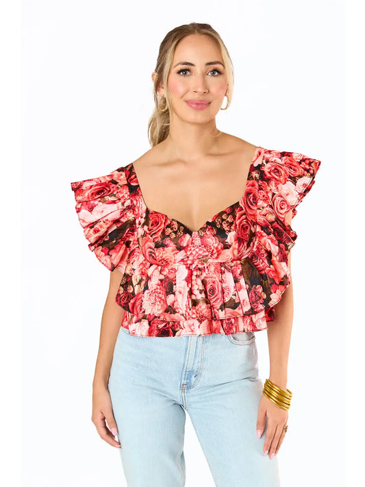 Petals & Puffs Top