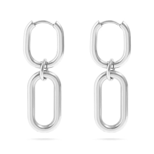 Convertible Huggie Paperclip Earrings