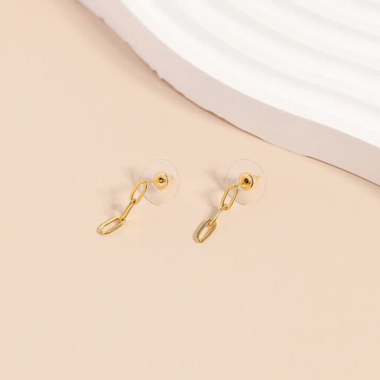 Paperclip Link Earrings
