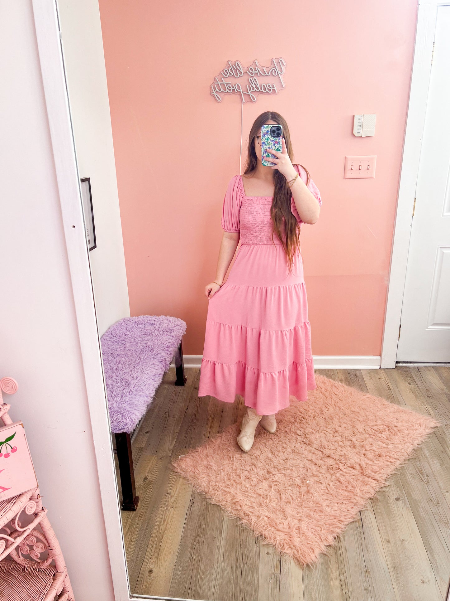 Petal Kiss Midi Dress