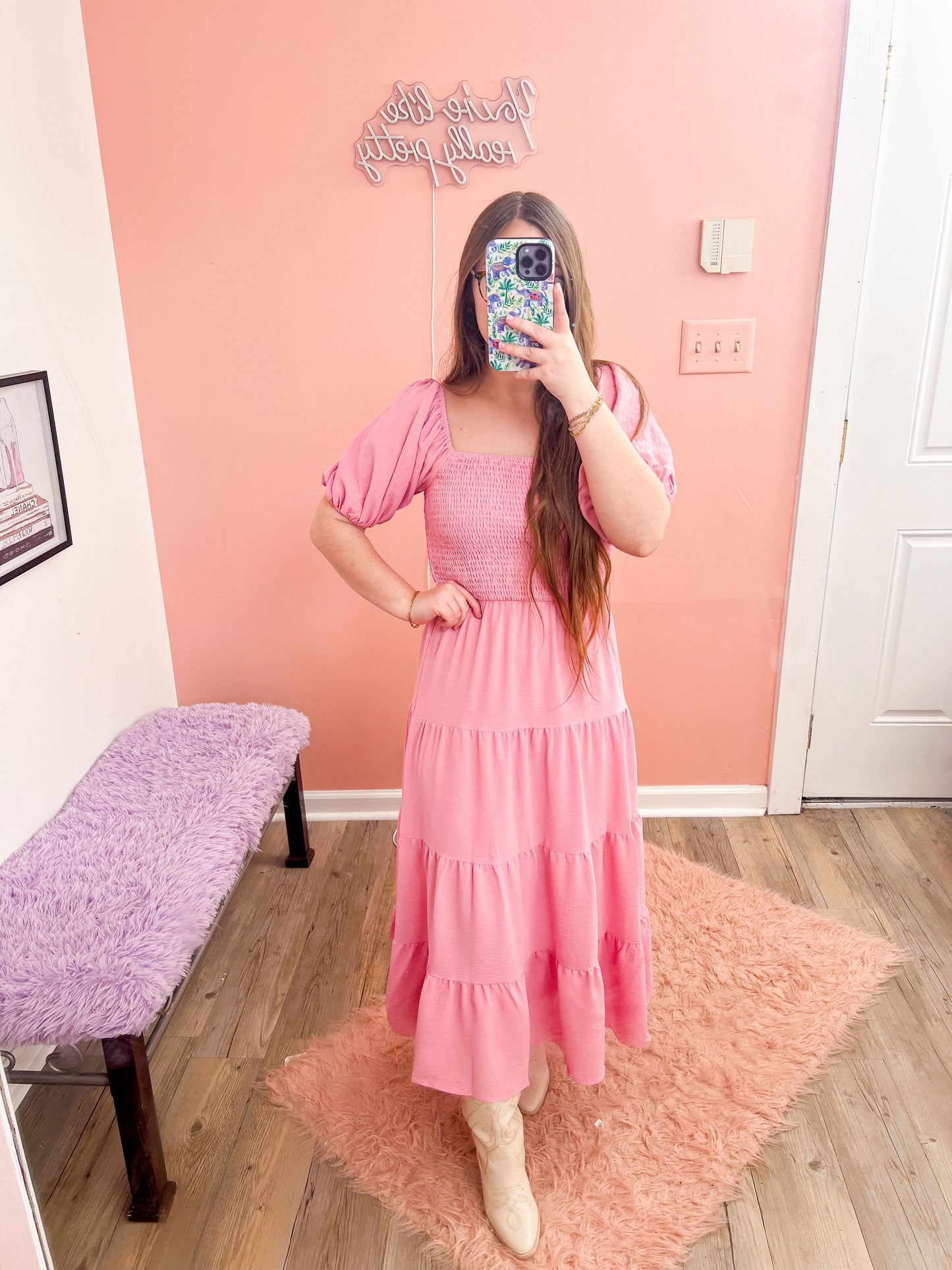 Petal Kiss Midi Dress
