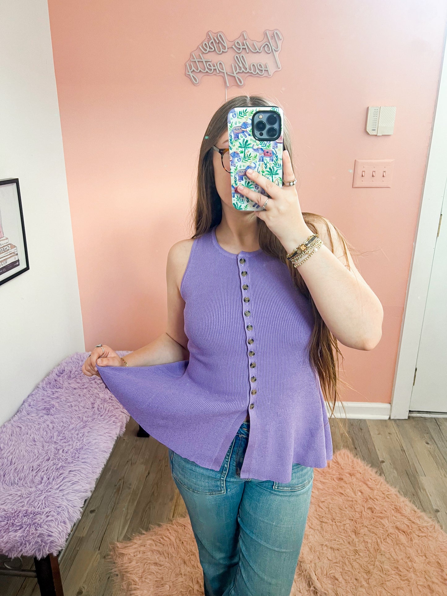 Purple Petals Top