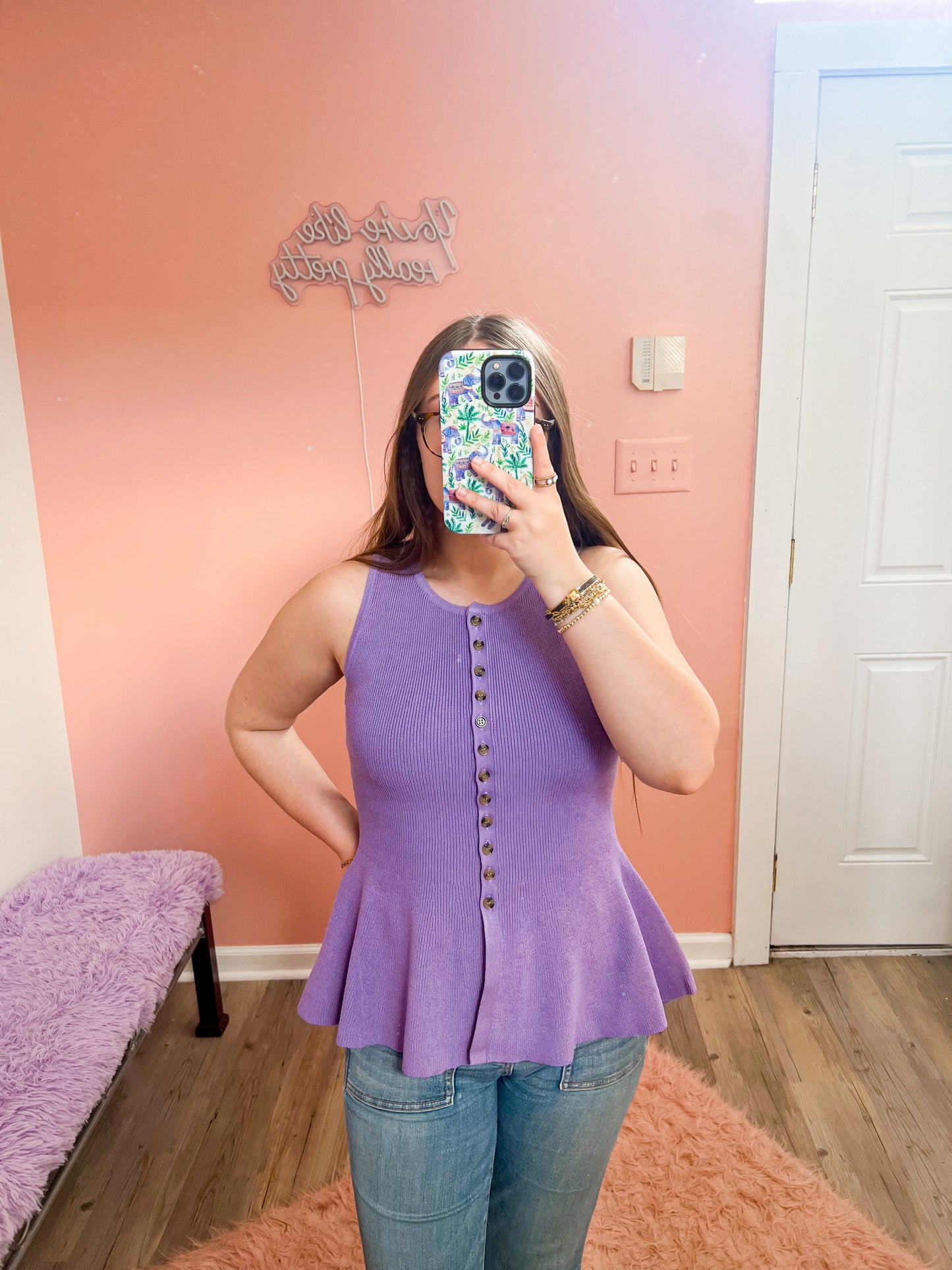 Purple Petals Top