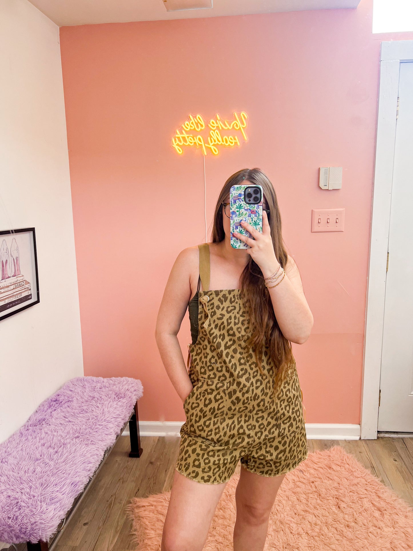 Golden Spots Overall Romper