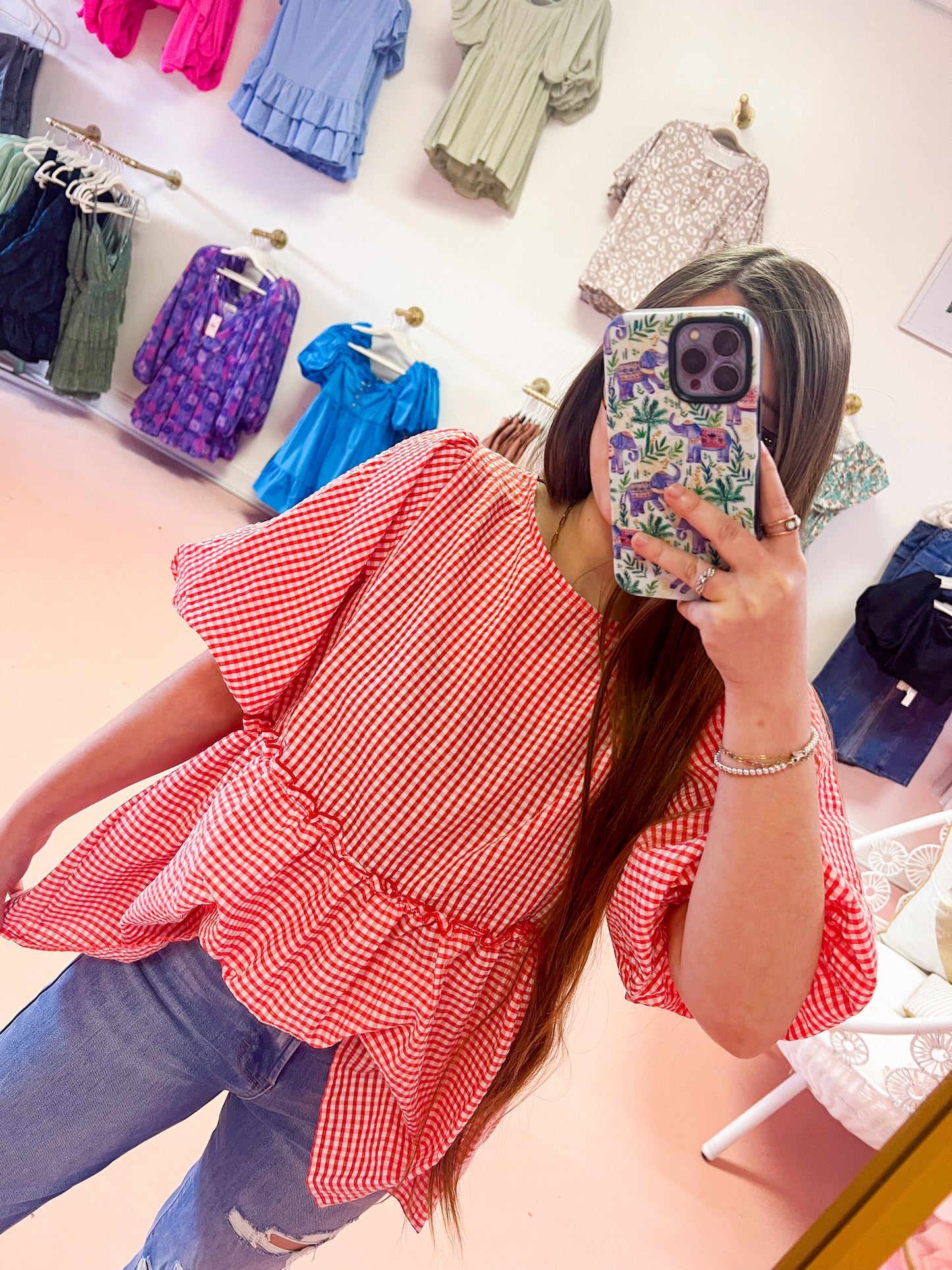 Gingham Grace Top