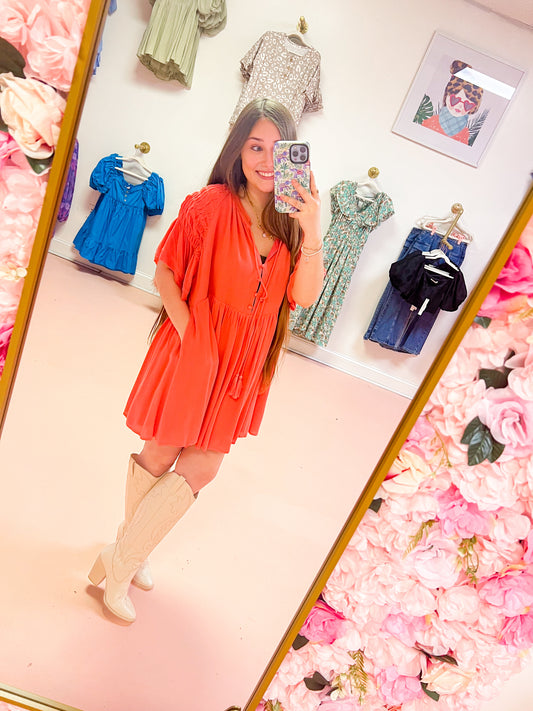 Coral Crushin' Dress