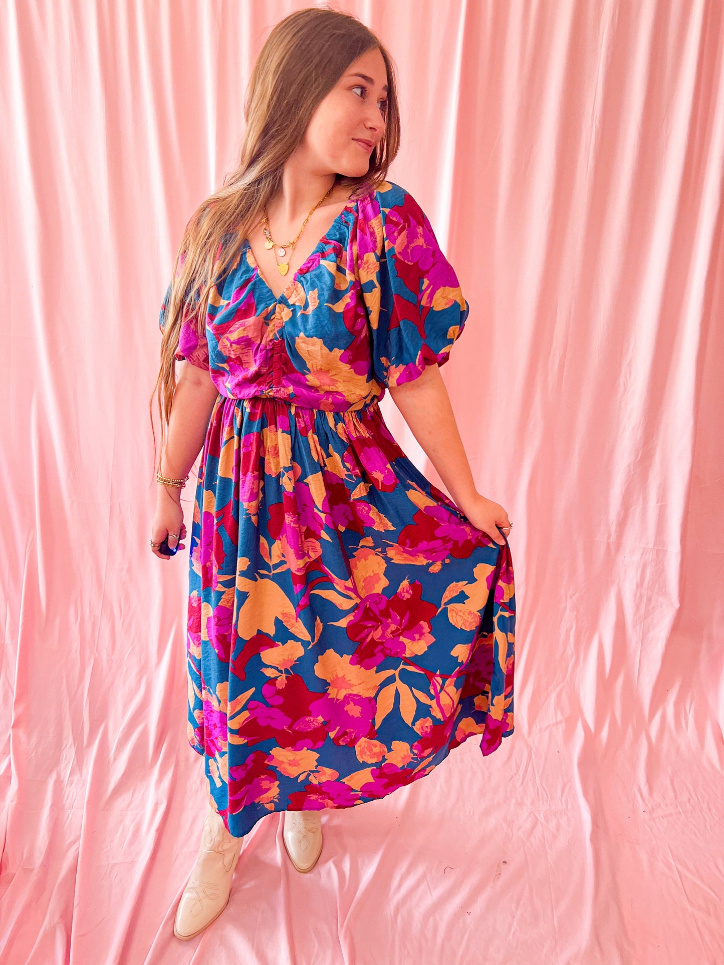 Rustic Rose Maxi Dress
