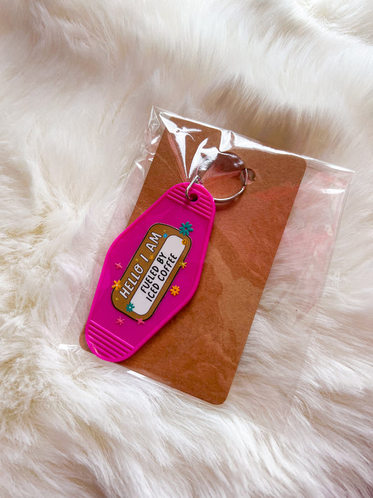 Hello I Am Motel Keychain