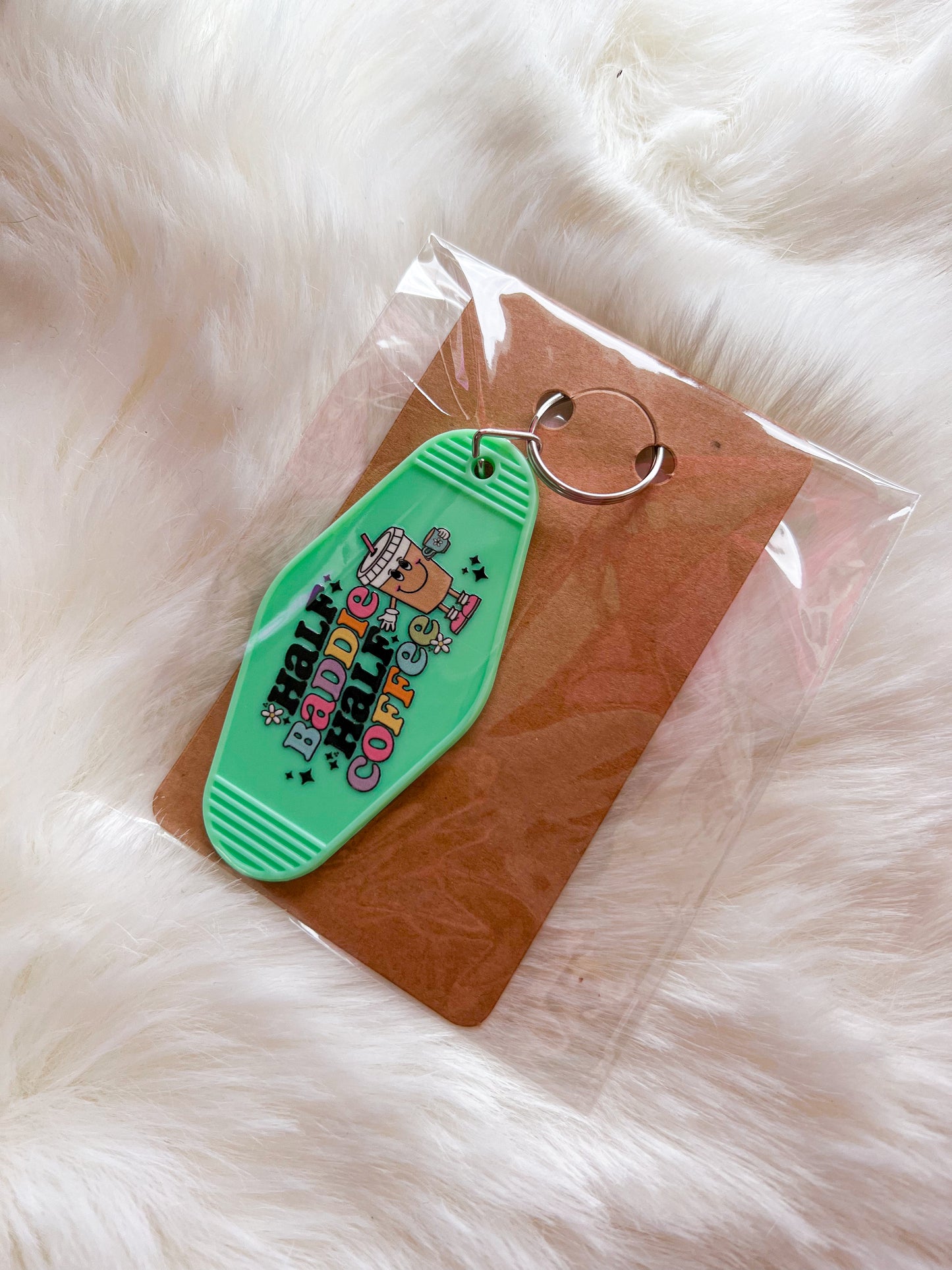 Half Baddie Motel Keychain
