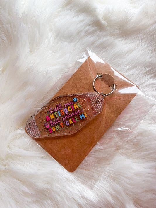 Please Don't Call Me Motel Keychain