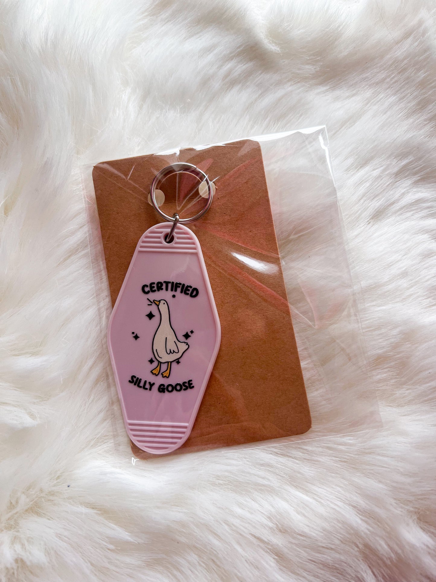 Certified Silly Goose Motel Keychain
