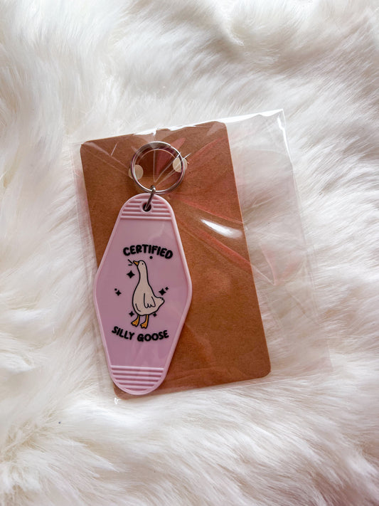 Certified Silly Goose Motel Keychain