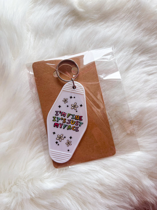 Just My Face Motel Keychain