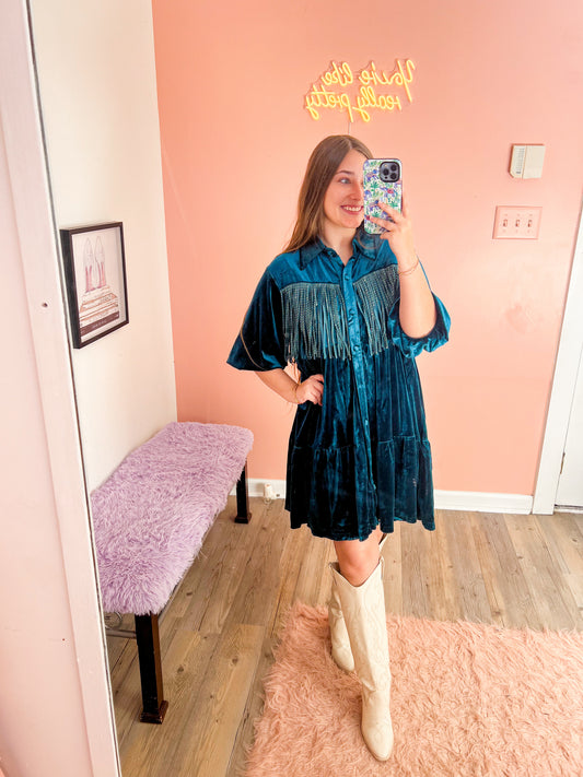 sequin holly jolly dress Holly Jolly Sequin T-Shirt Dress: Festive Chic / Choice of Color