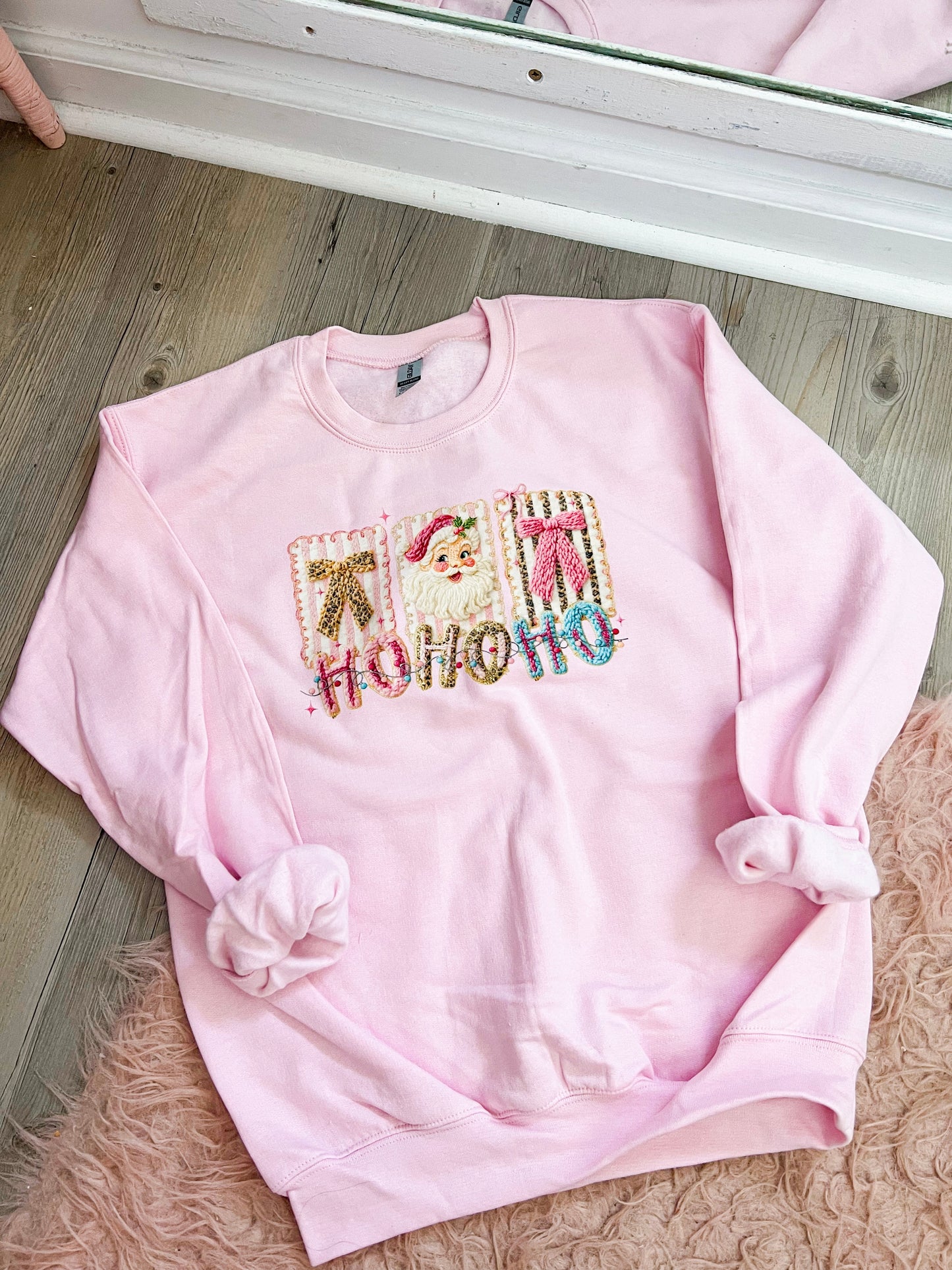 Ho Ho Ho | Faux Yarn Crewneck