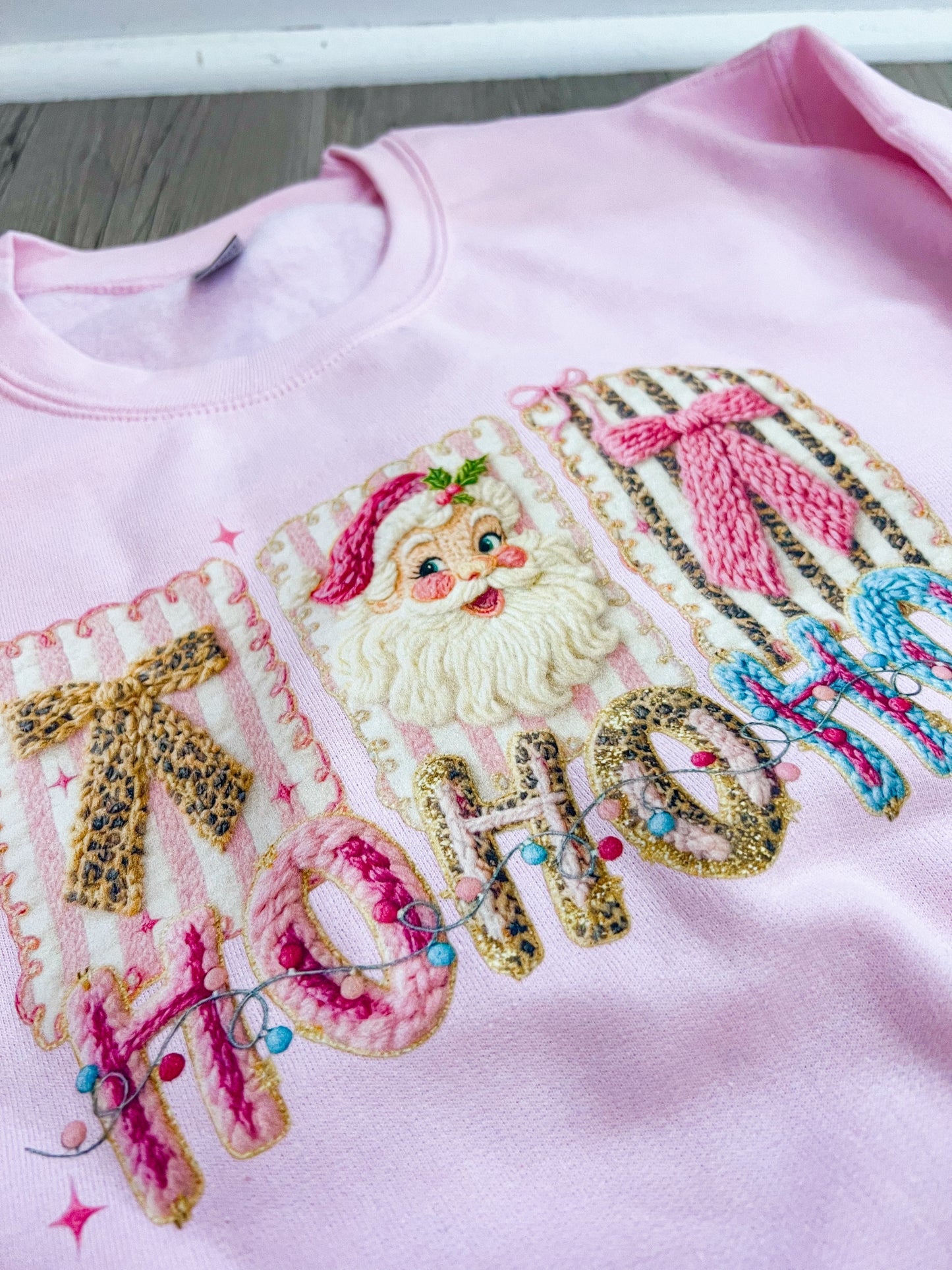 Ho Ho Ho | Faux Yarn Crewneck