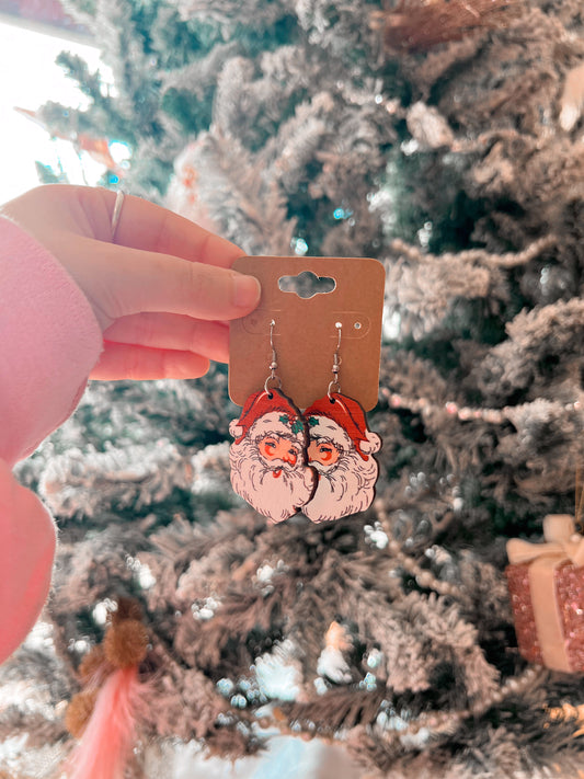 Vintage Santa Earrings