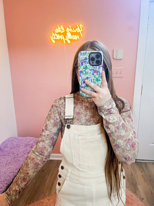 Floral Sheer Long Sleeve