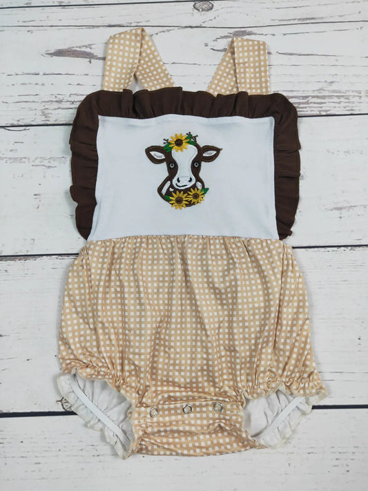 Sunflower Cow Romper