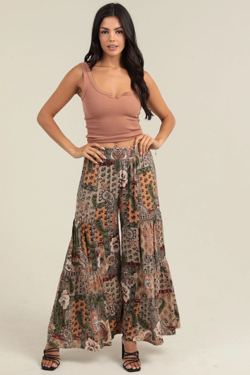 Golden Wild Wide Leg Pants