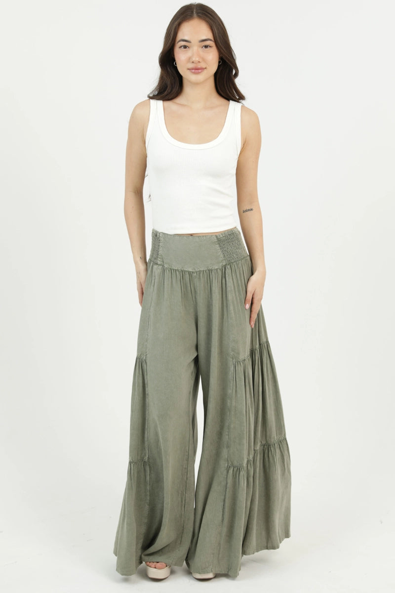 Wild Sage Wide Leg Pants