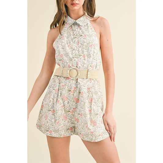 Floral Waves Romper