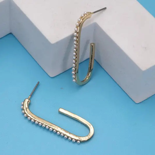 Pearl Geo Hoops